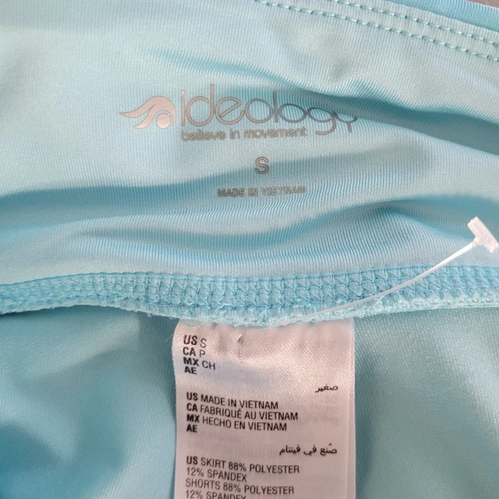Ideology WOMENS Small Ruffle Pull‎ On Pickleball Golf Tennis Blue Skort Skirt